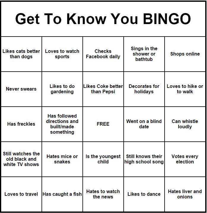 Free Blackout Bingo Games