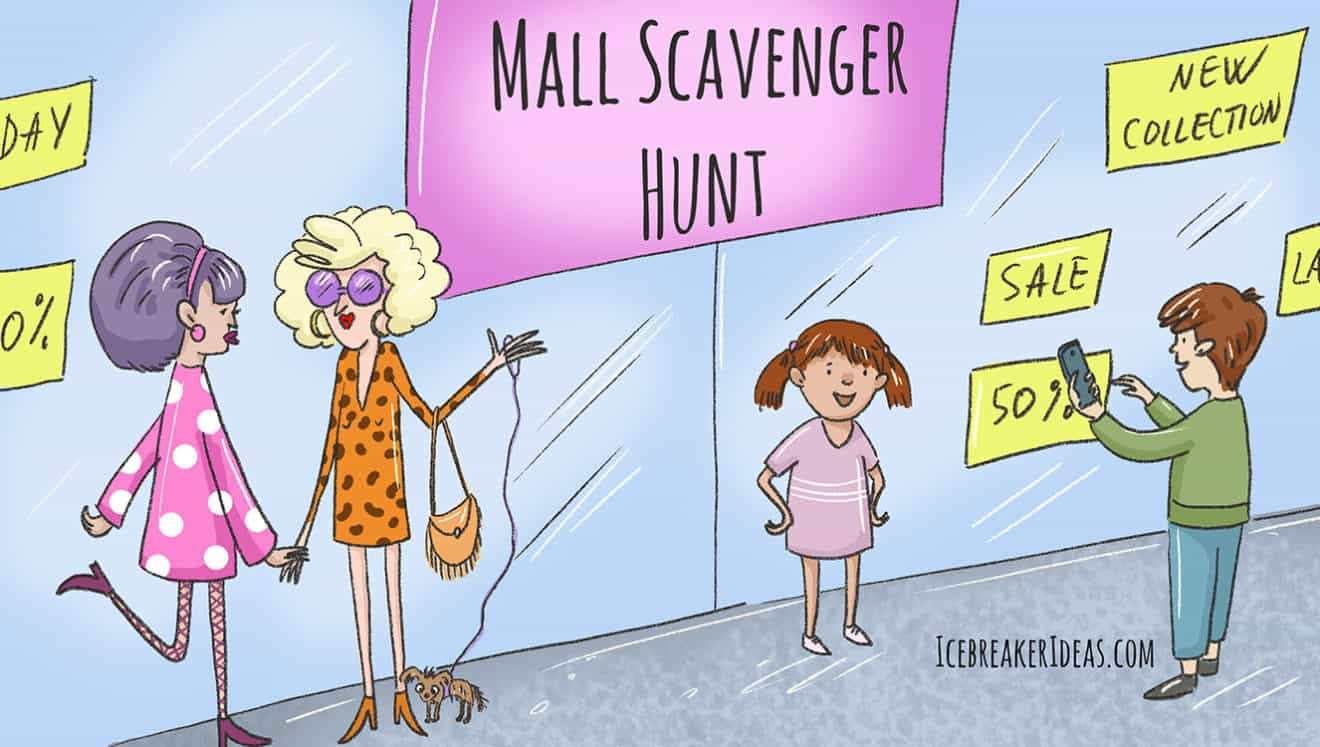 Scavenger hunt prizes mall 