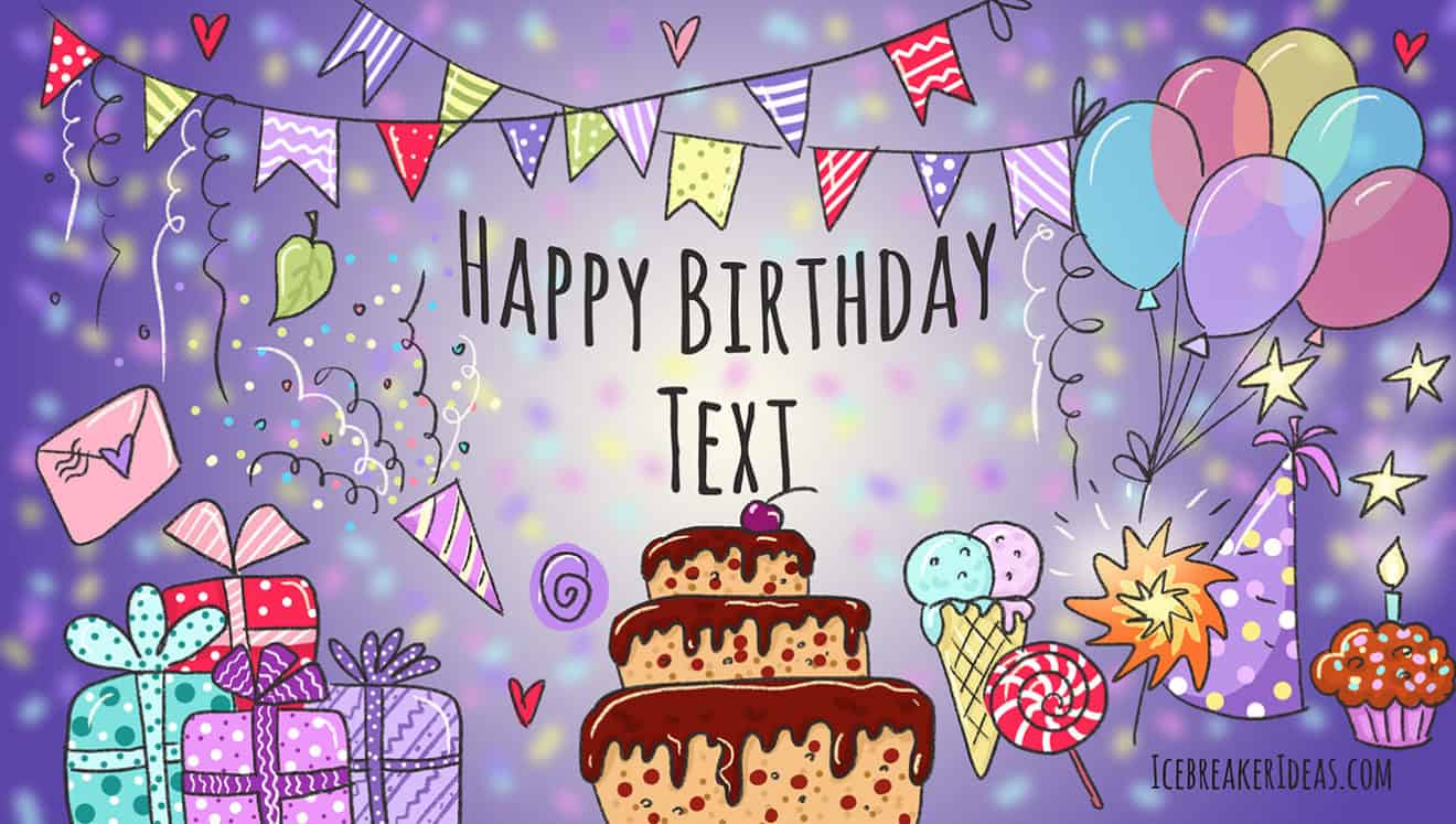 happy birthday text message art iphone