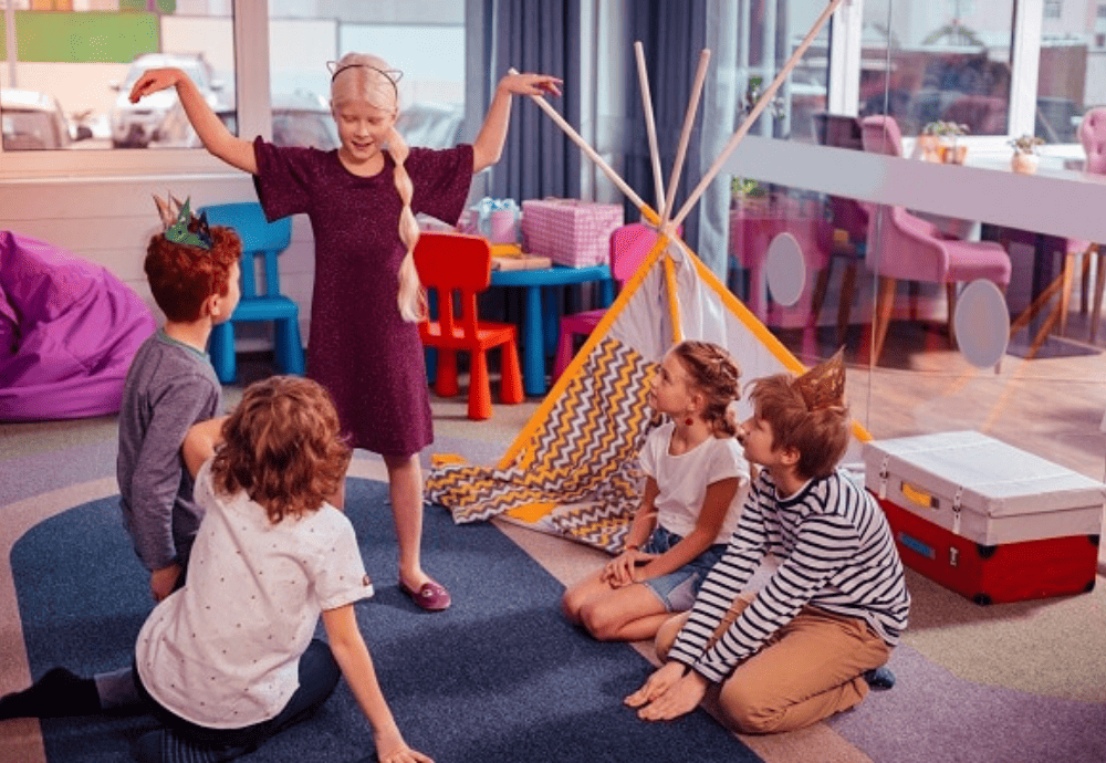 kids playing charades