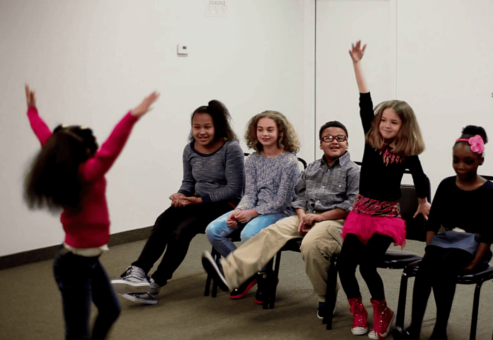 kids playing charades