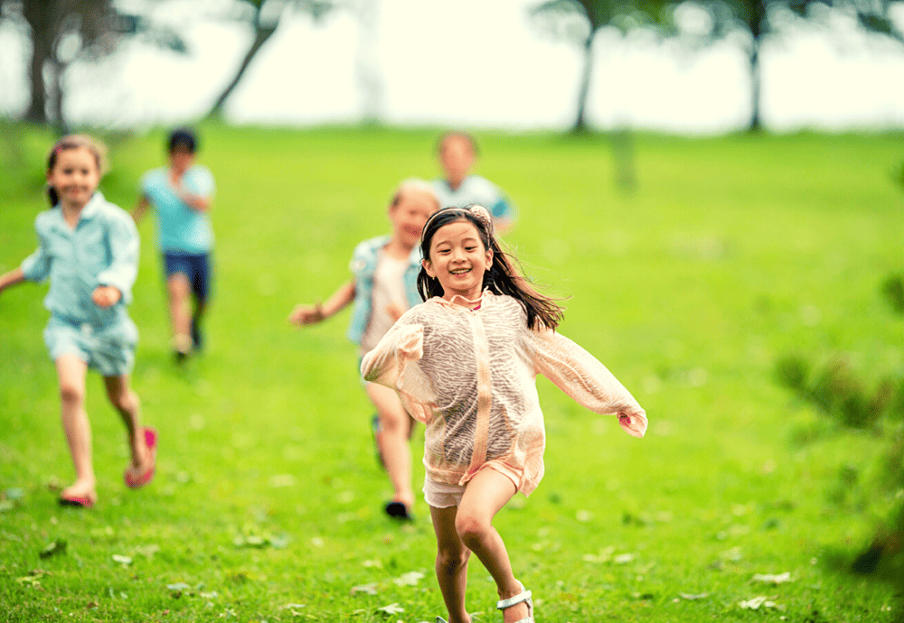 Kids Playing Freeze Tag